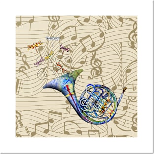 Happy French Horn Posters and Art